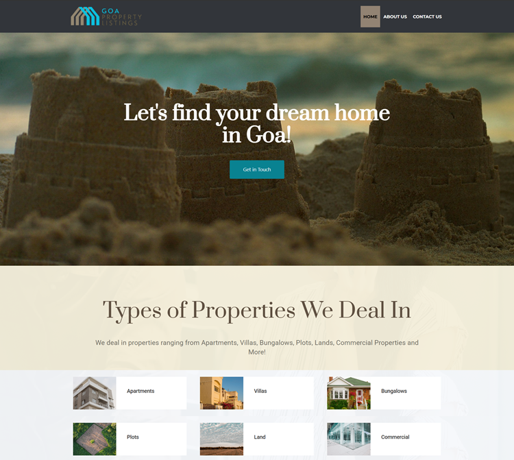 writestuff web desining client goa property lisings